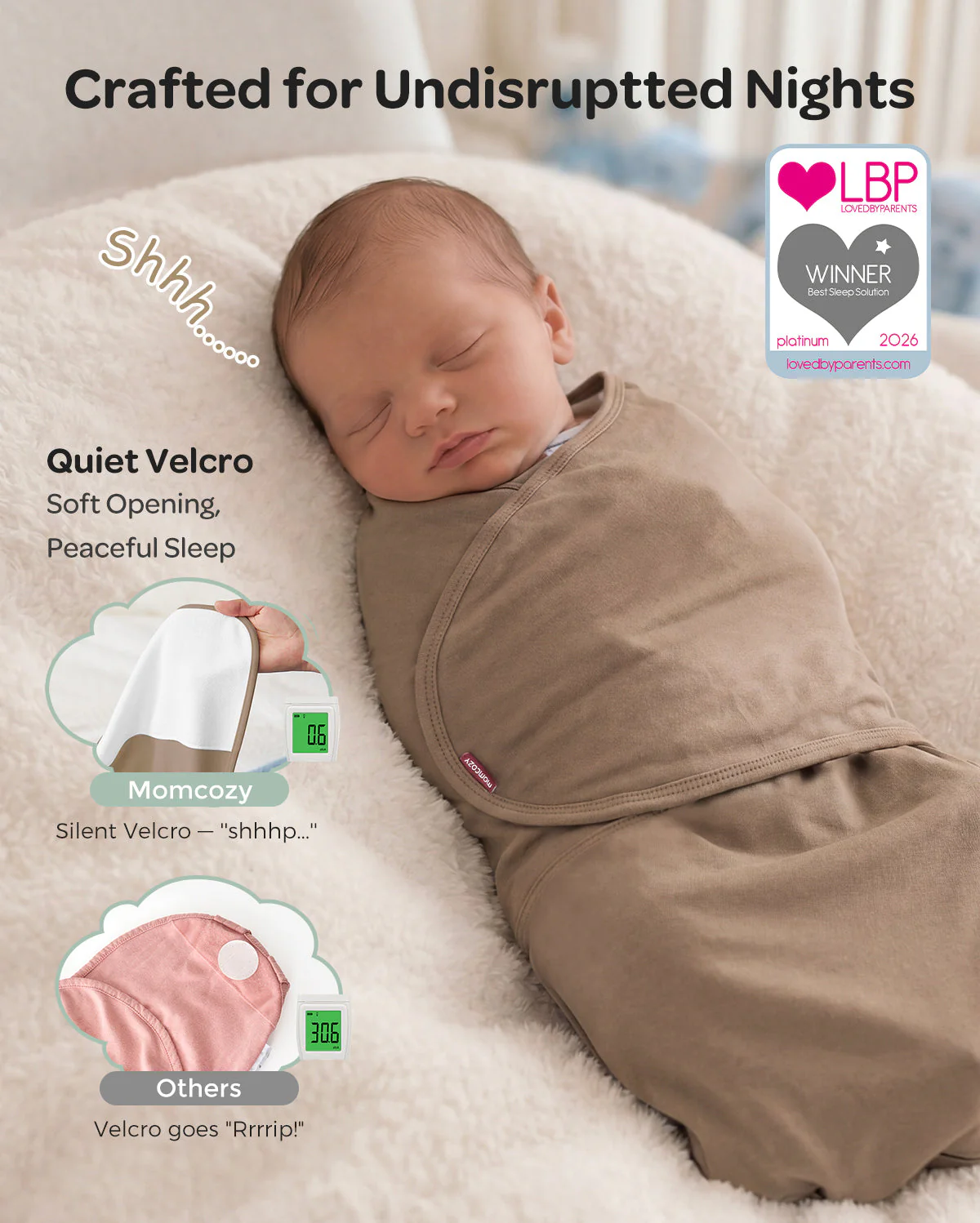 Baby-Care Bundle: Smart & Portable Sound Machine & Easy Swaddle Wrap - Image 36