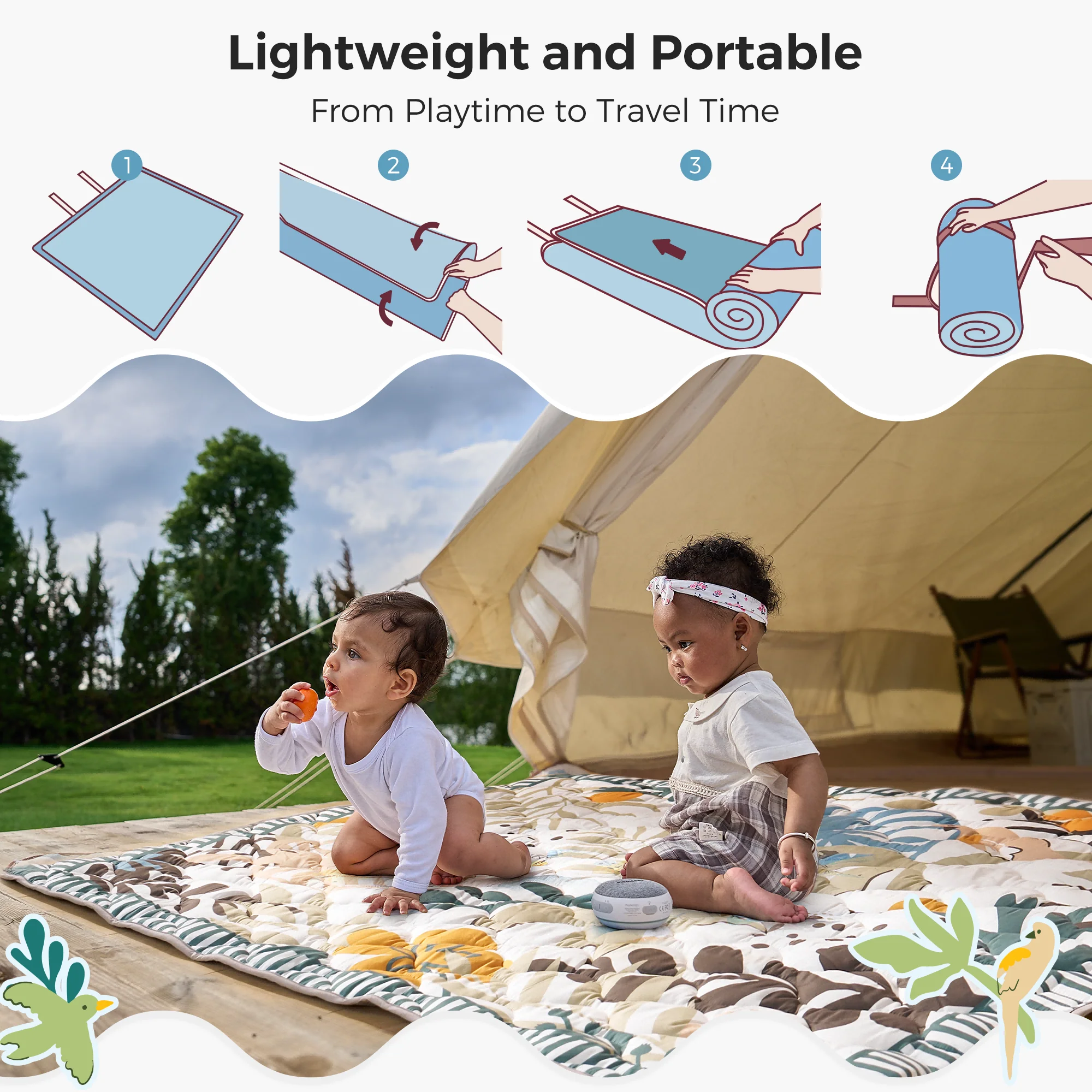 Baby Portable Playmat - Green Forest - Image 7