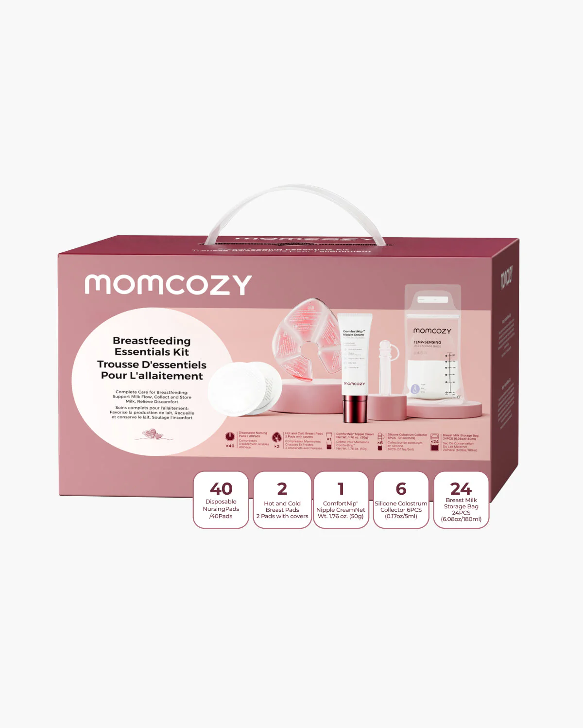 Momcozy Breastfeeding Essentials & Postpartum Kit (73 Pieces)