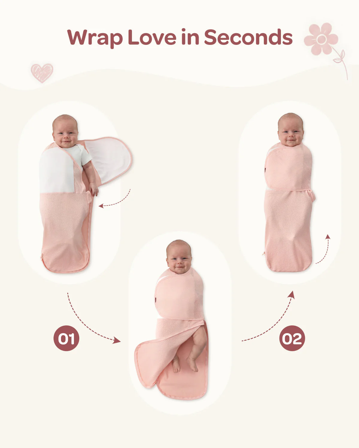Momcozy Breathable Airflow Swaddle for 0-3M - Image 16