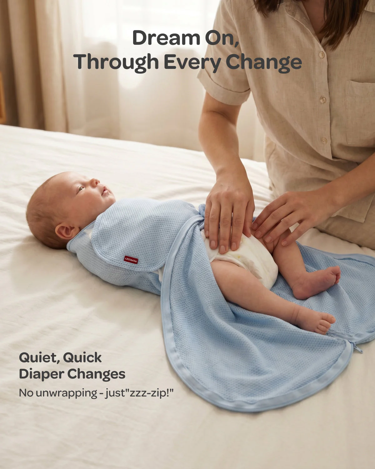 Momcozy Breathable Airflow Swaddle for 0-3M - Image 7
