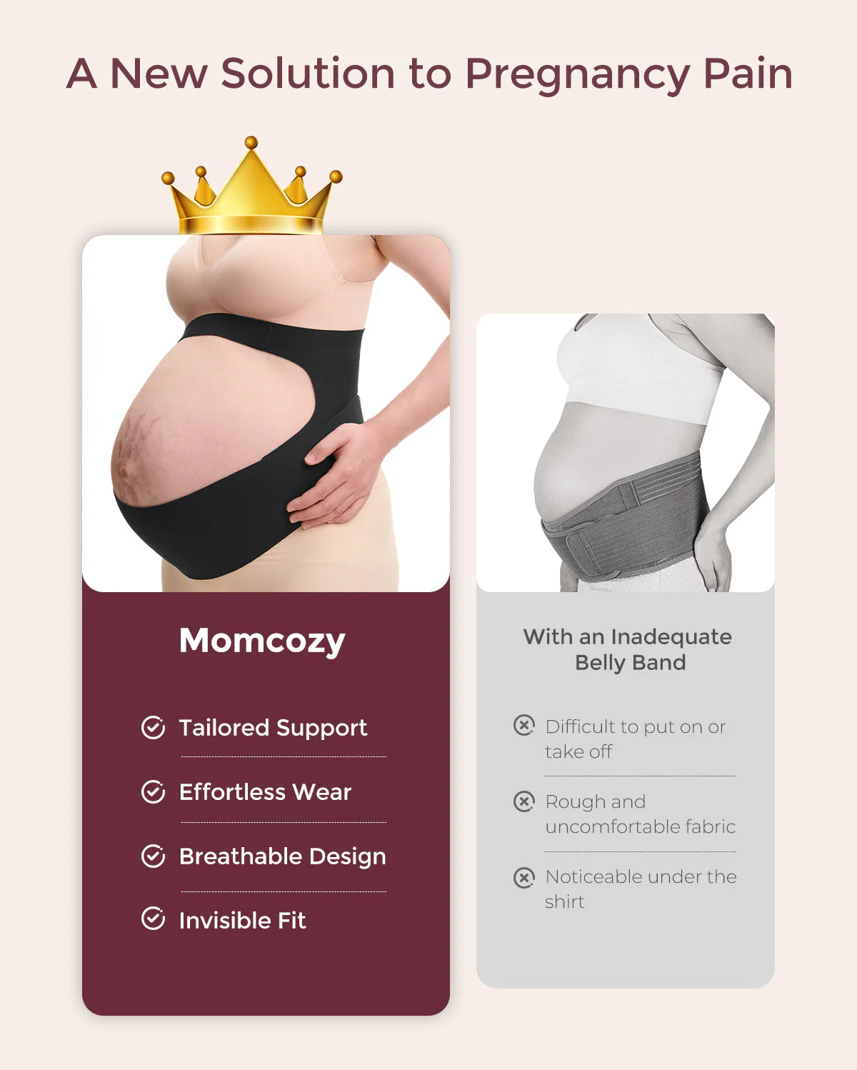 BumpEase Ergonest Maternity Belly Band - Black Color - Image 10