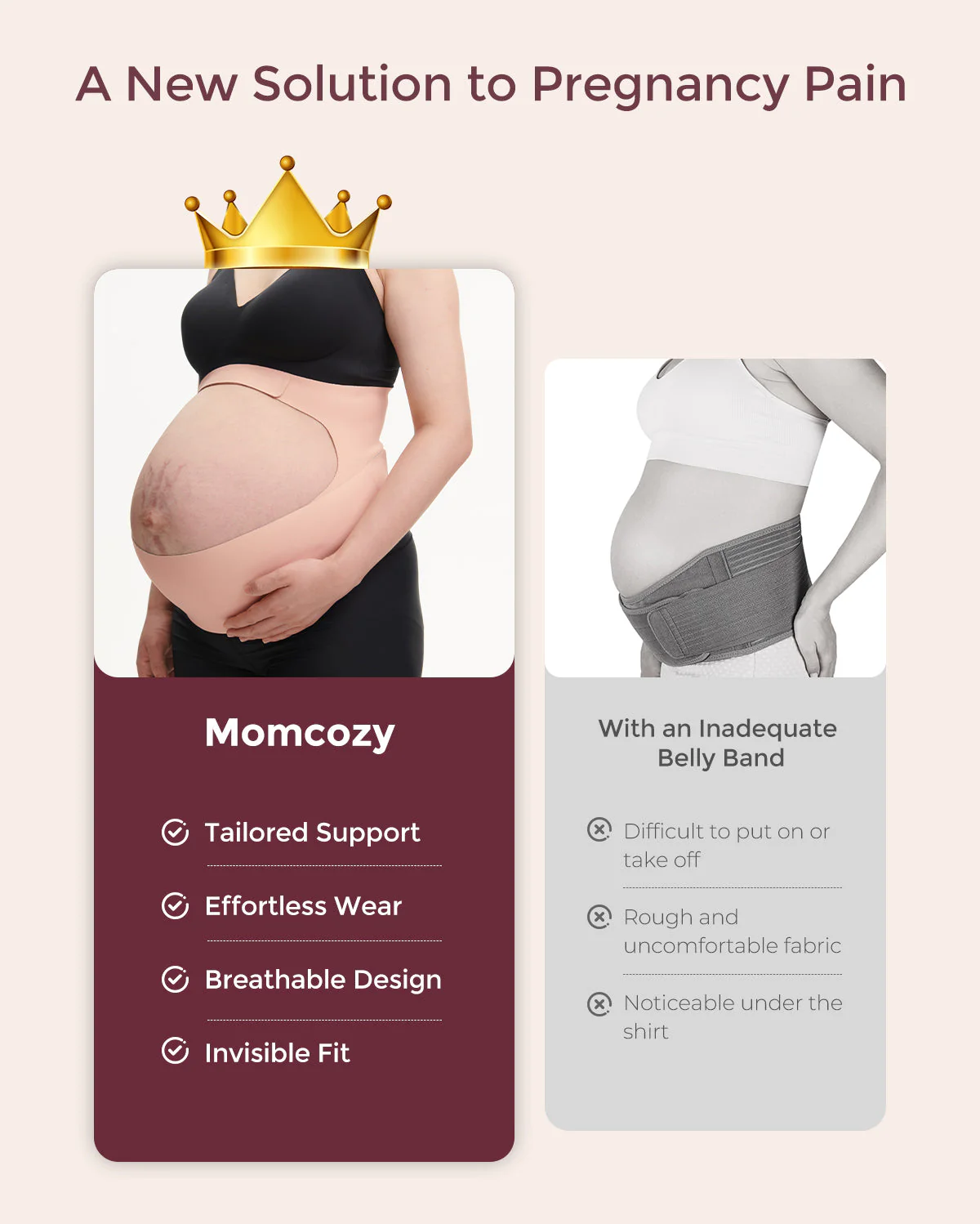 BumpEase Ergonest Maternity Belly Band - Black Color - Image 22