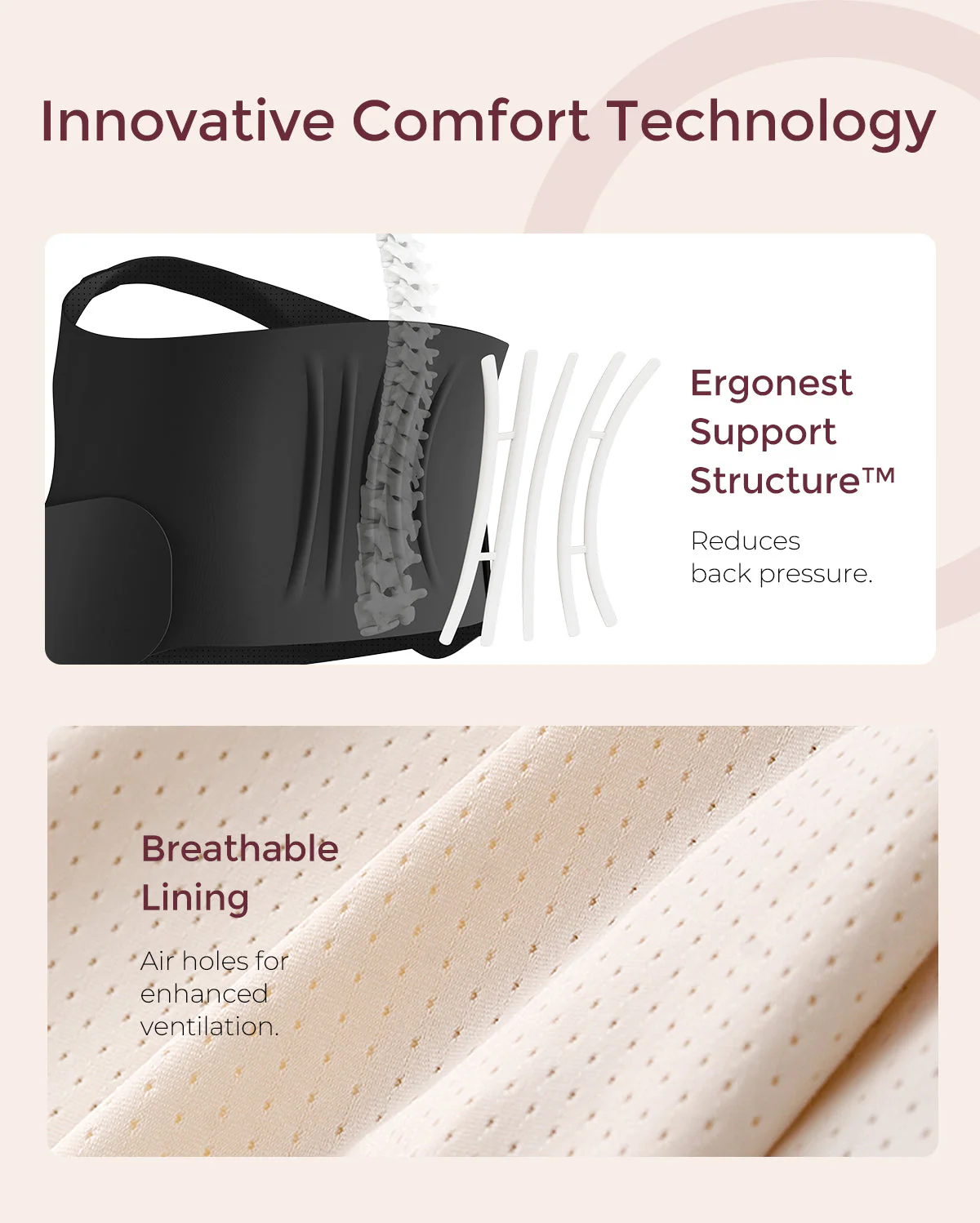 BumpEase Ergonest Maternity Belly Band - Black Color - Image 4