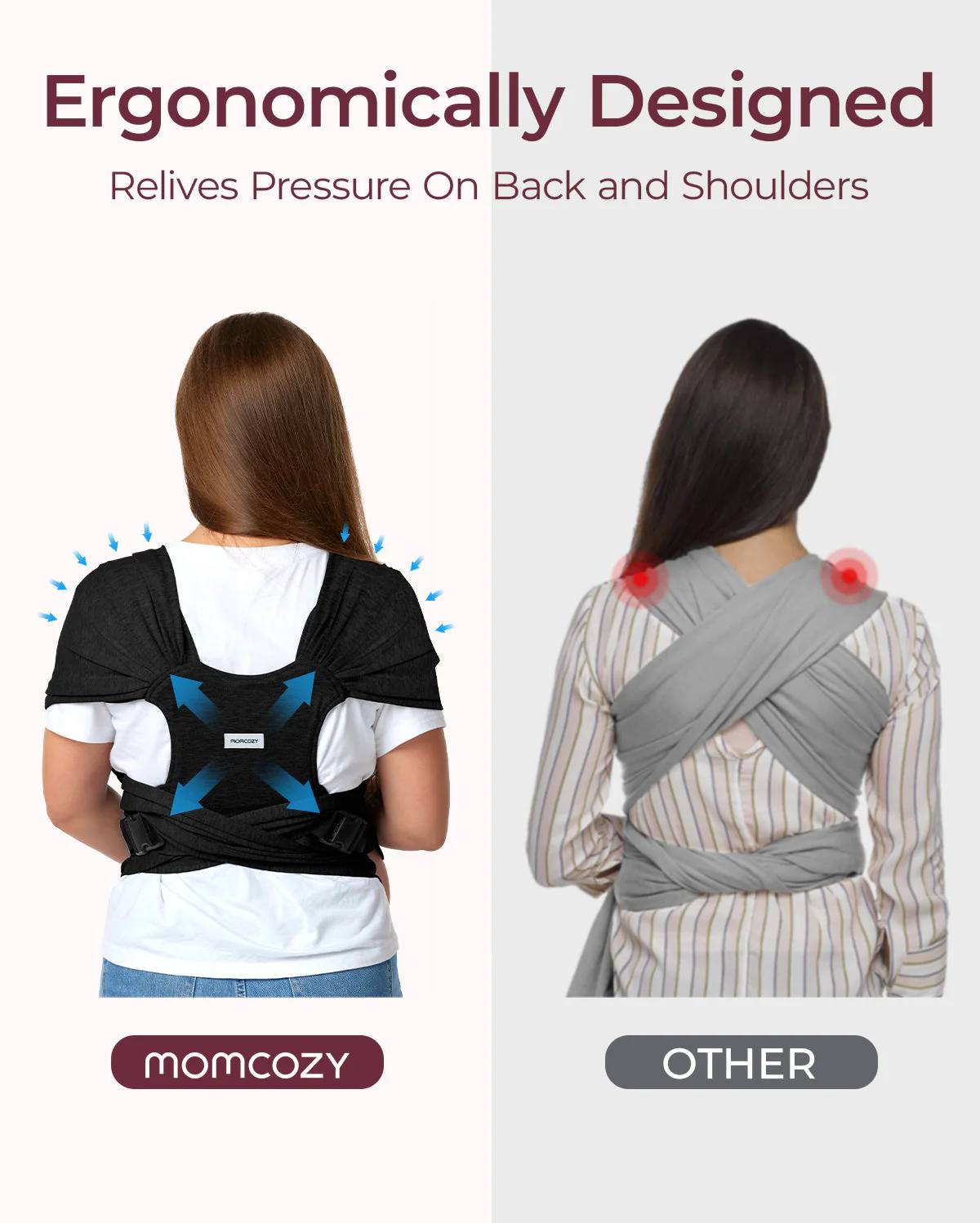 Easy to Wear Hands Free - Baby Wrap Carrier - Image 28
