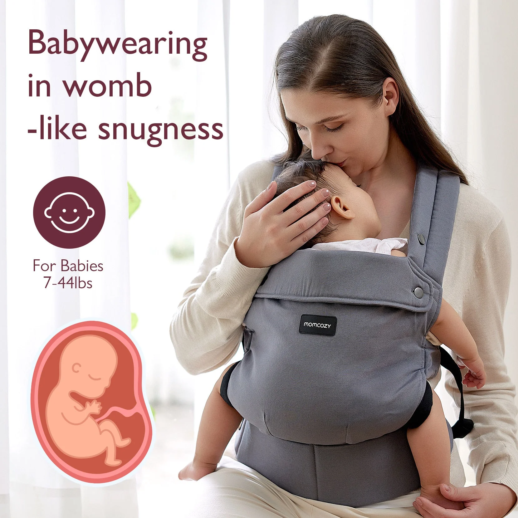 PureHug Baby Carrier - Grey Color - Image 3