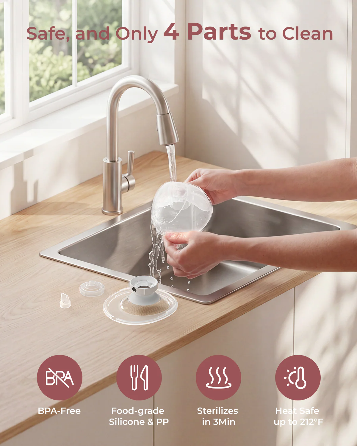 Pump & Clean Bundle: M5 Smart Breast Pump and Bottle Washer and Washing Block - Image 6