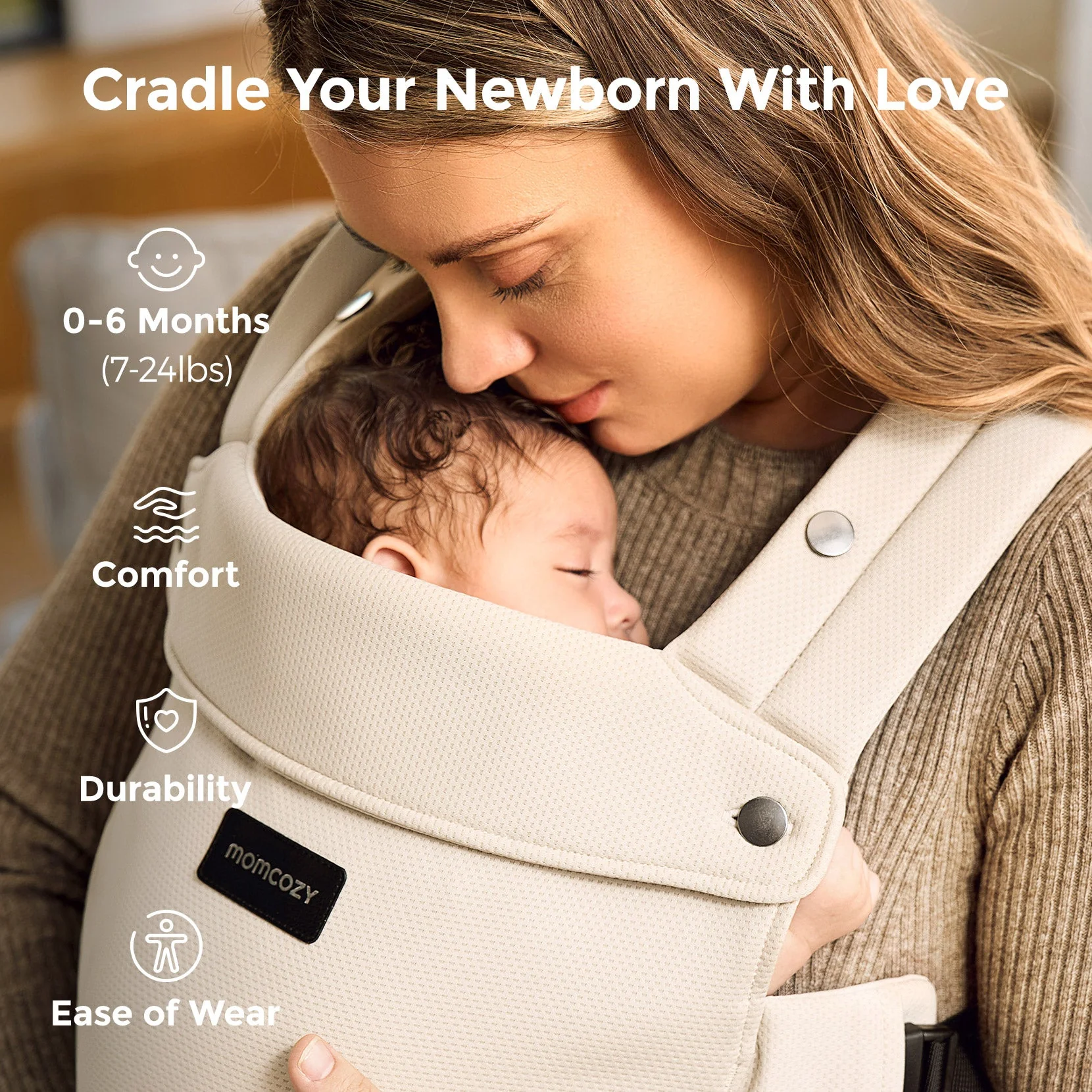 Momcozy Baby Carrier with Sunshield - Image 2