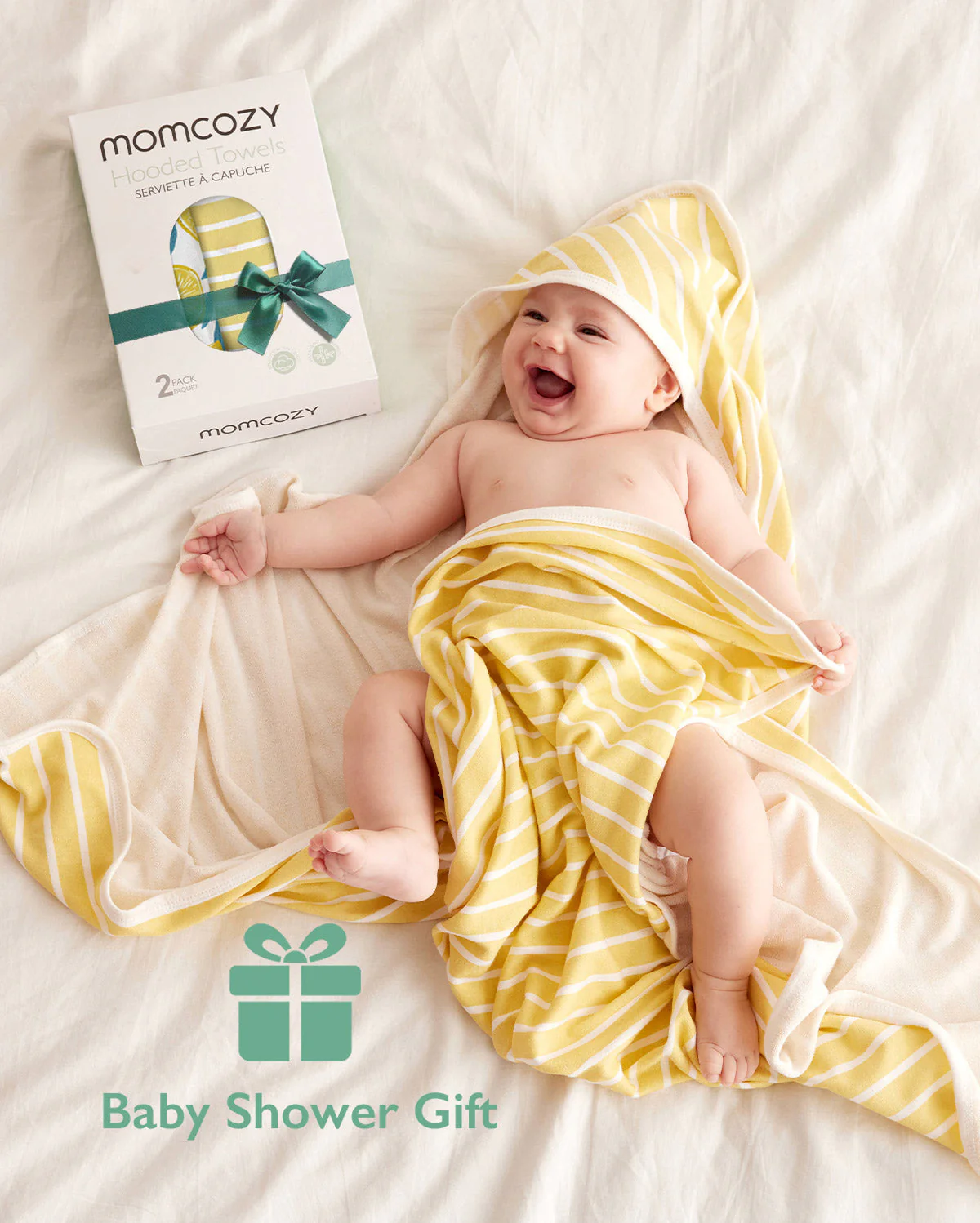 Baby Hooded Towel for Newborn Shower -  2-Pack - Image 7