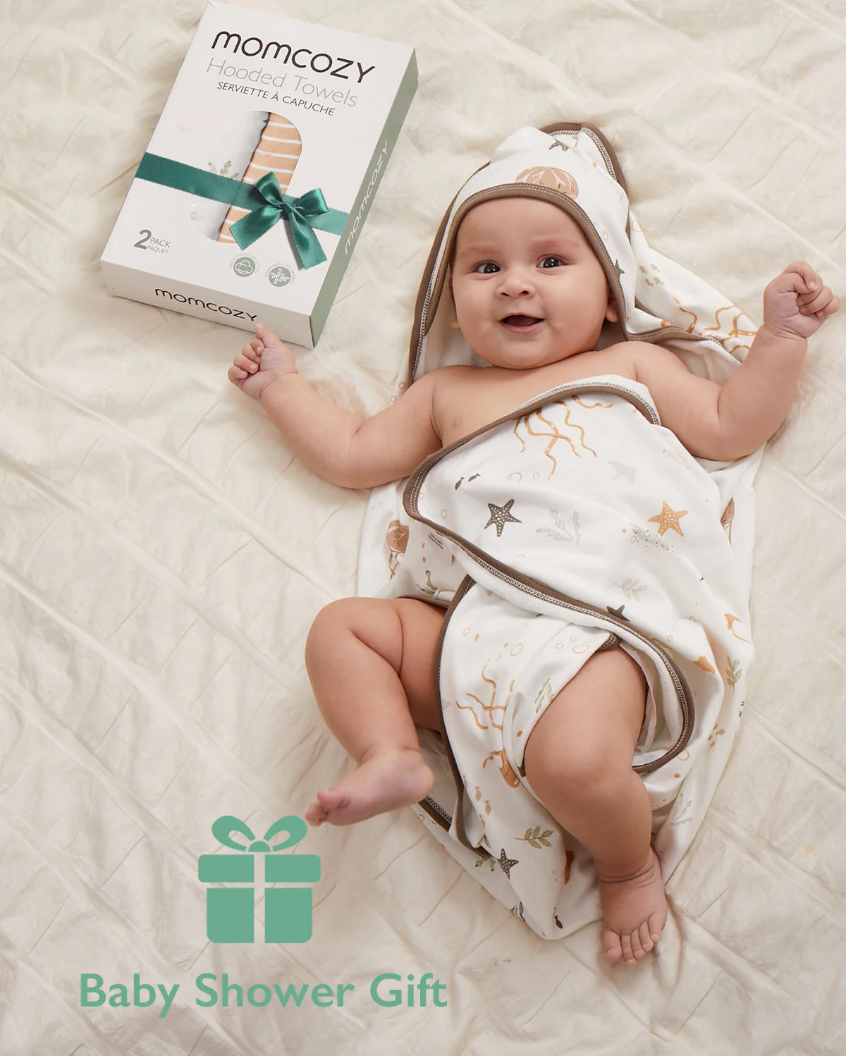 Baby Hooded Towel for Newborn Shower -  2-Pack - Image 18