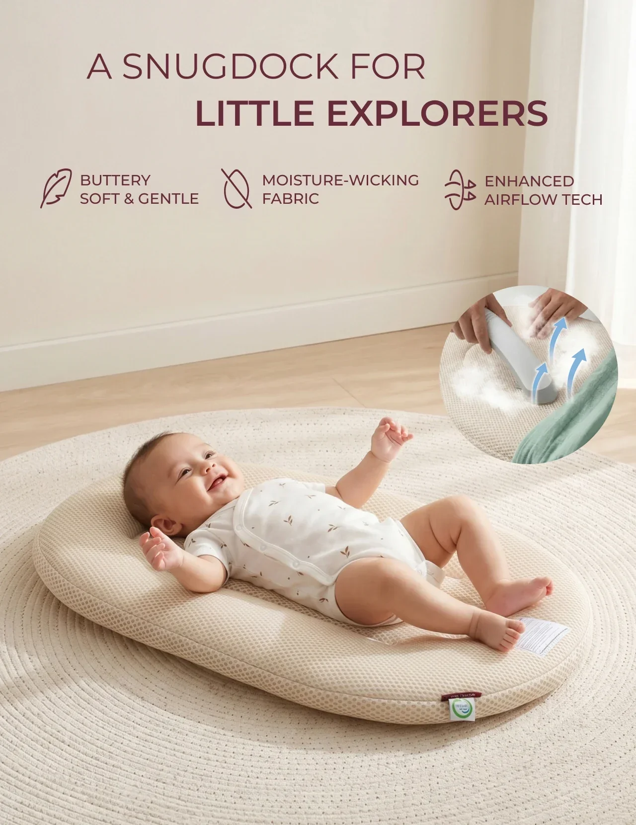 Momcozy Baby Loungers for 0-6M - Image 6