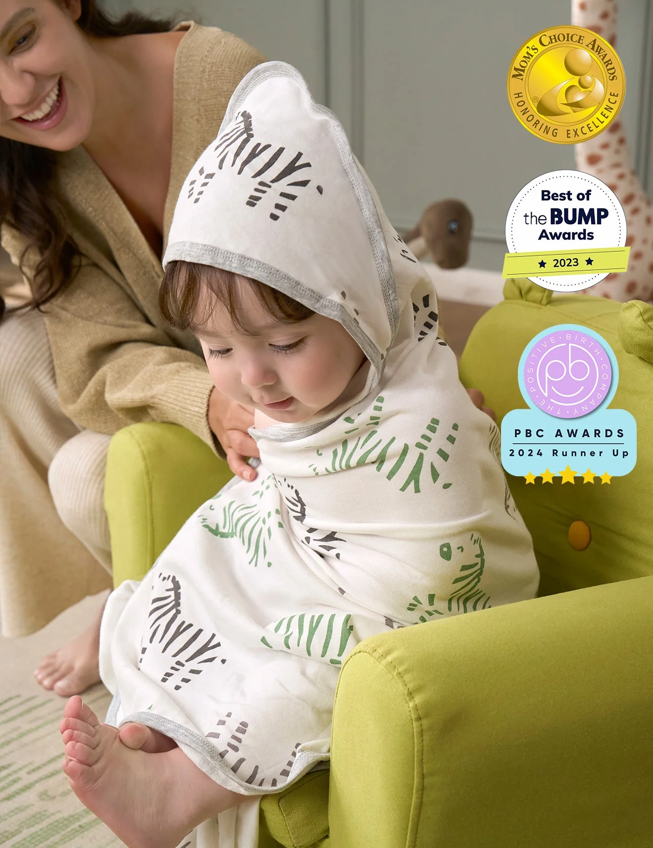 Momcozy Best Wishes Baby Hooded Towel - Bravery - Image 8