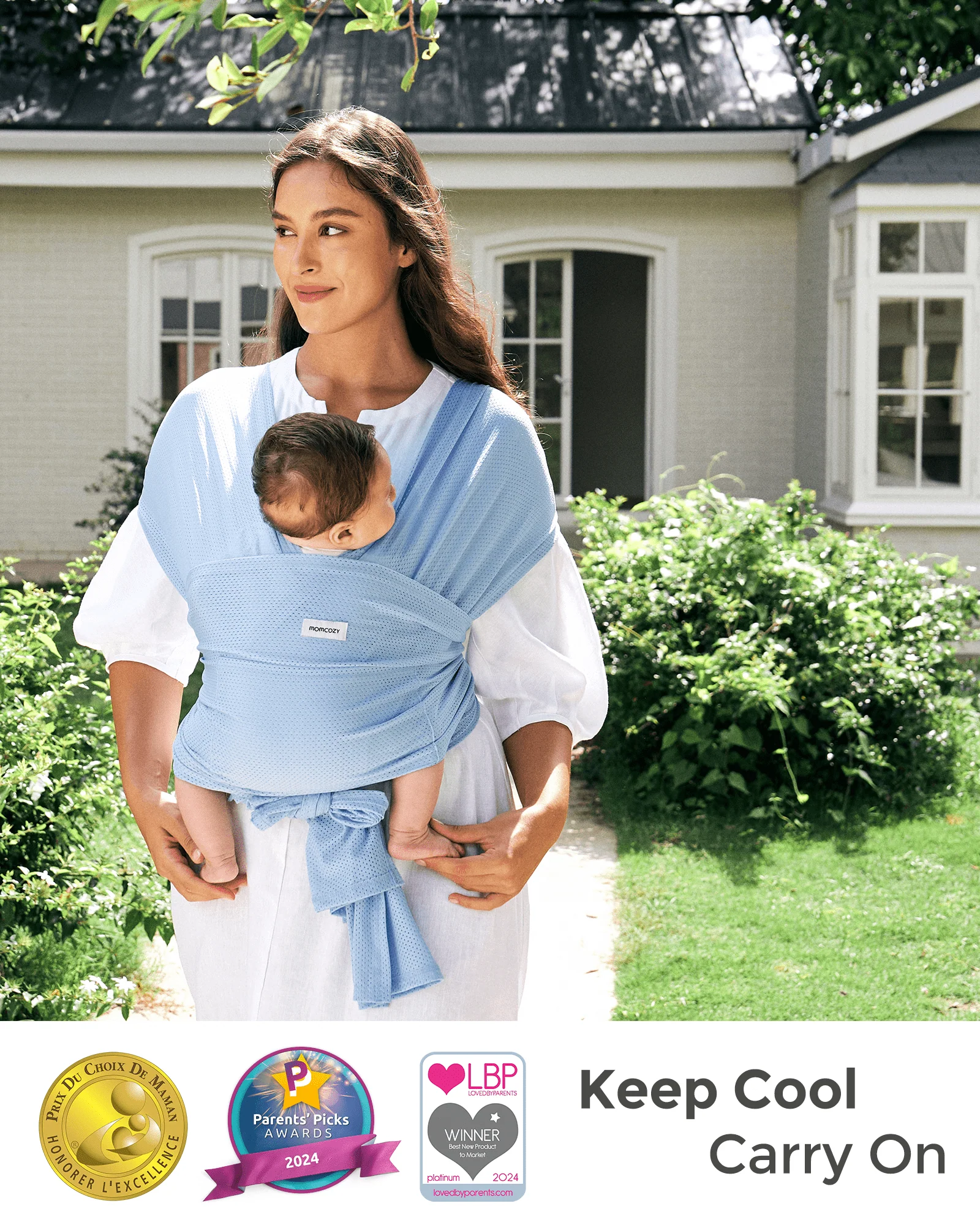 Easy to Wear Hands Free - Baby Wrap Carrier - Image 41