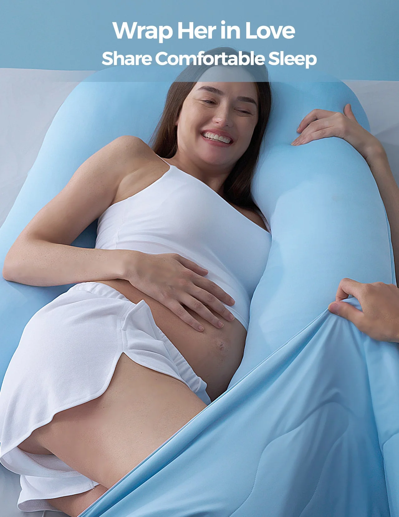 Momcozy Cooling Comfort Pregnancy Pillow - Image 6