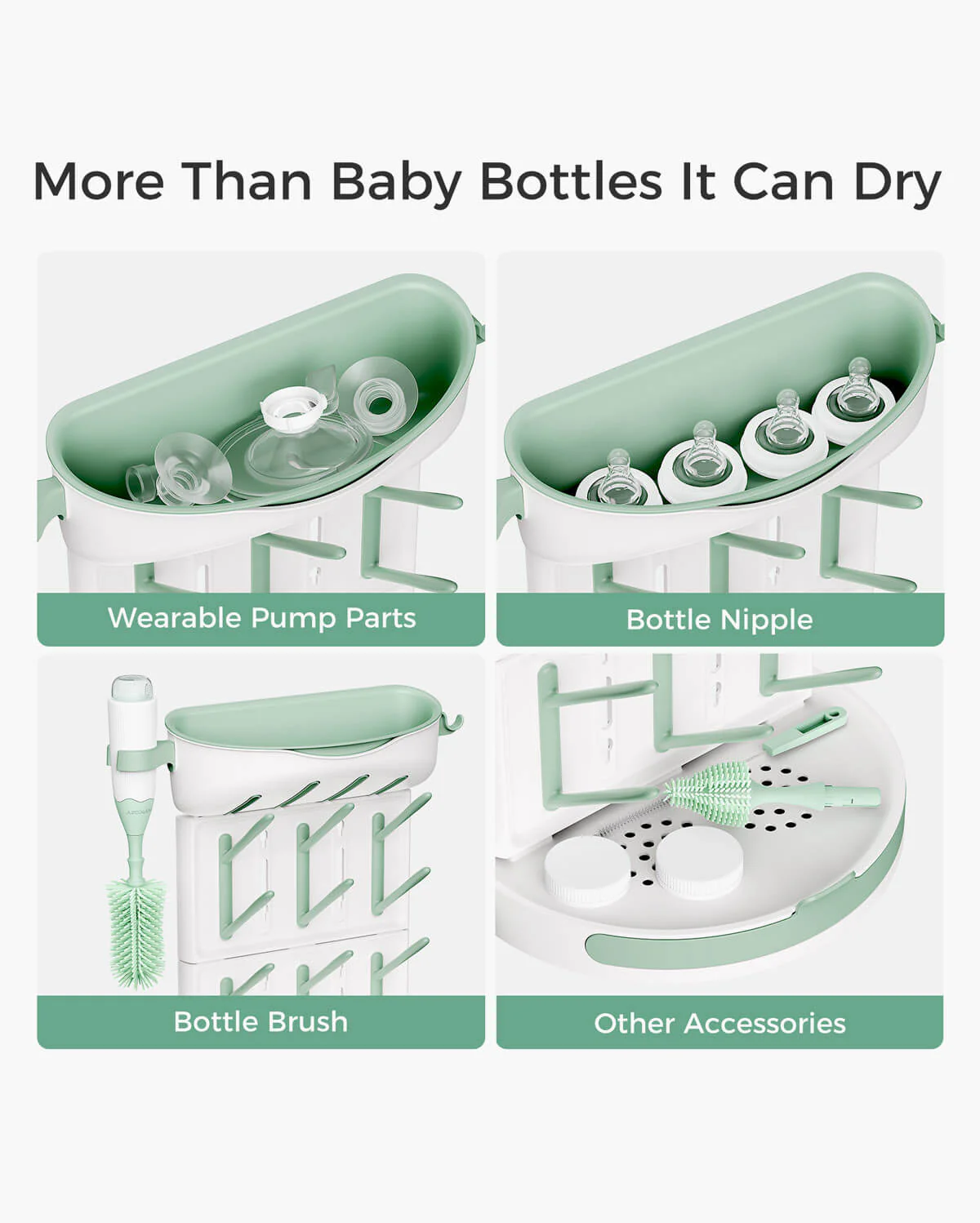 Momcozy DIY Larger Bottle Drying Rack for 18 Bottles - Image 2