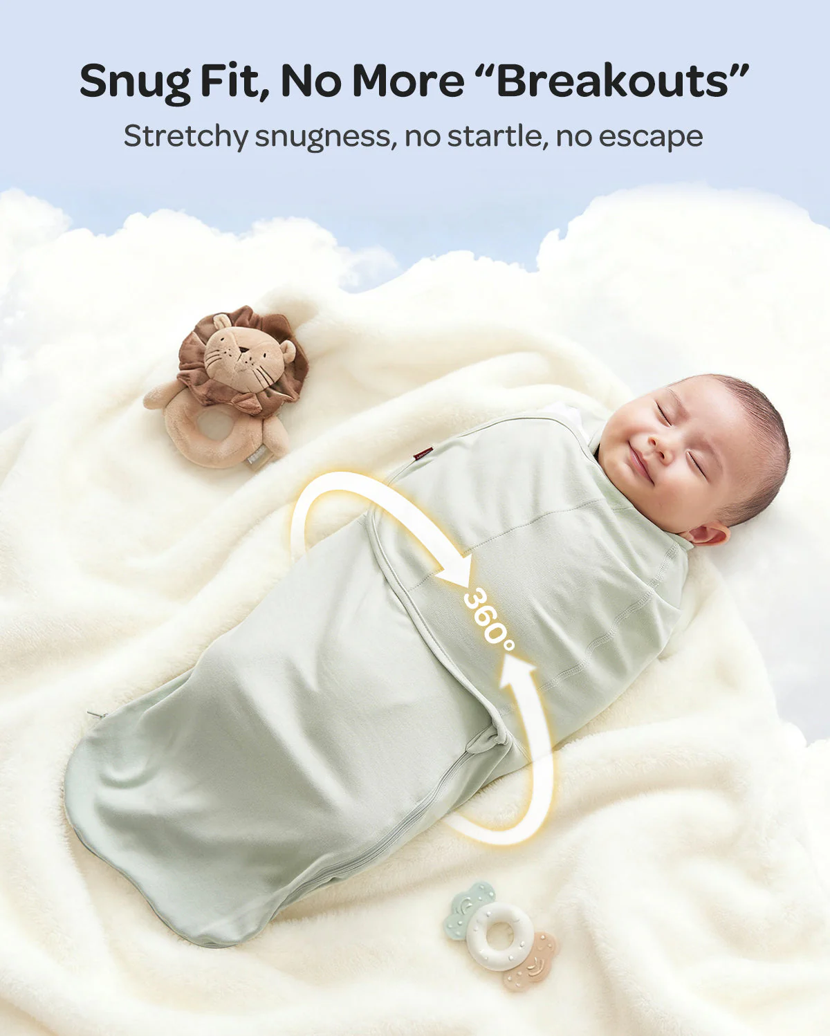 Momcozy Easy Swaddle Wrap For 0-3M - Image 29