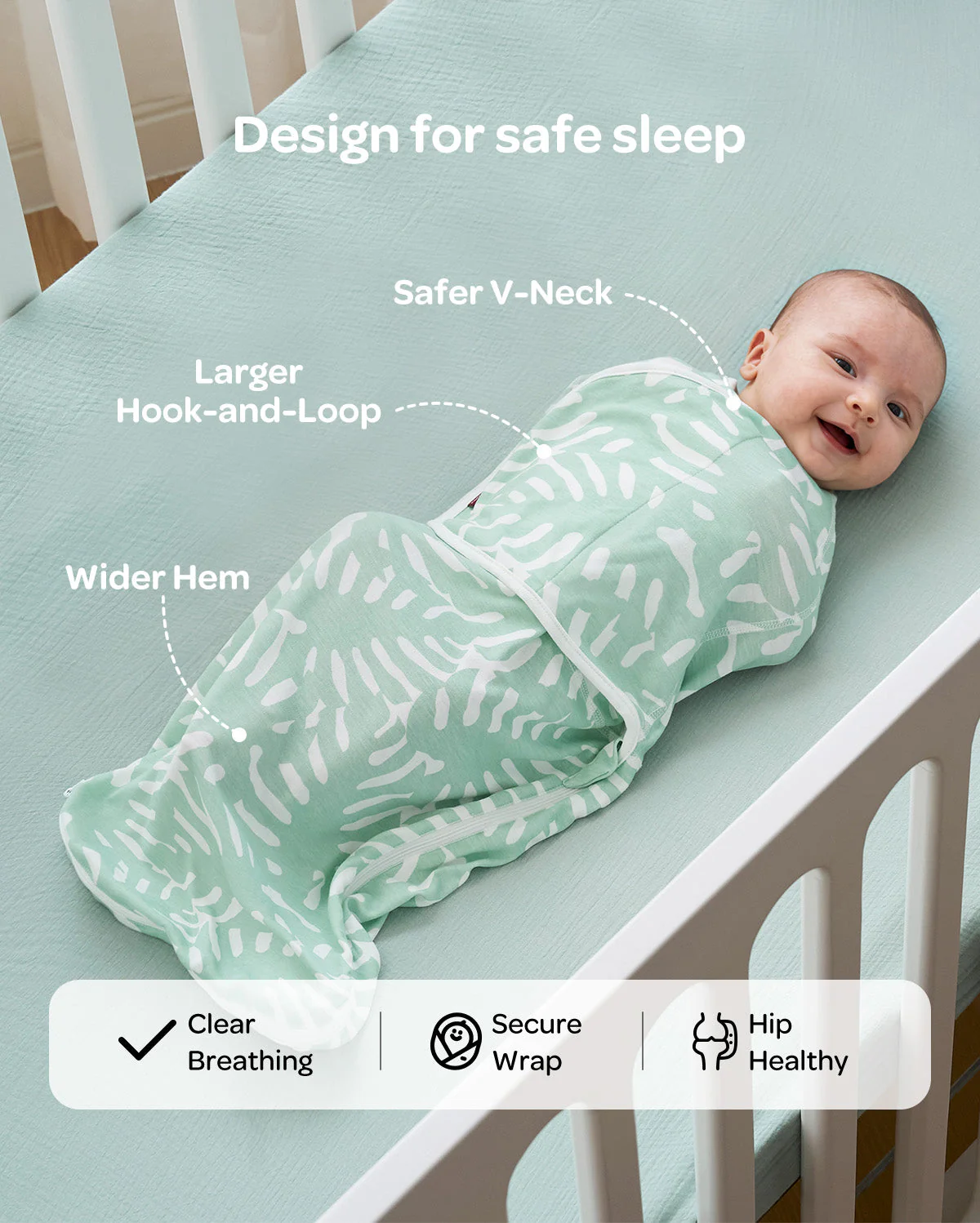 Momcozy Easy Swaddle Wrap For 0-3M - Image 8