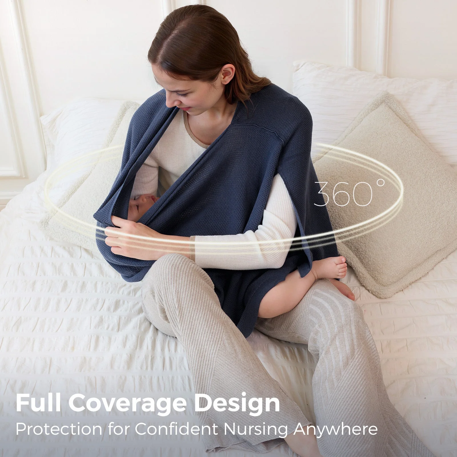 Momcozy Nursing Cover - Soft, Breathable, Multi-Use Privacy Poncho - Image 31