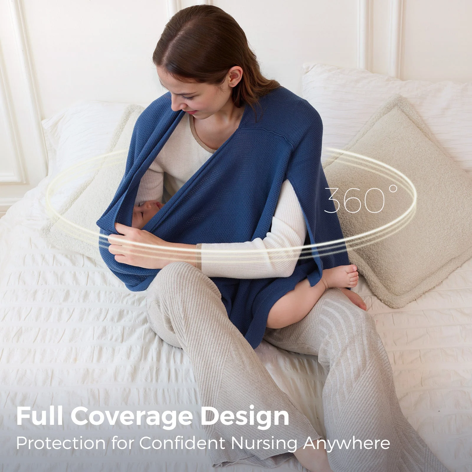 Momcozy Nursing Cover - Soft, Breathable, Multi-Use Privacy Poncho - Image 37