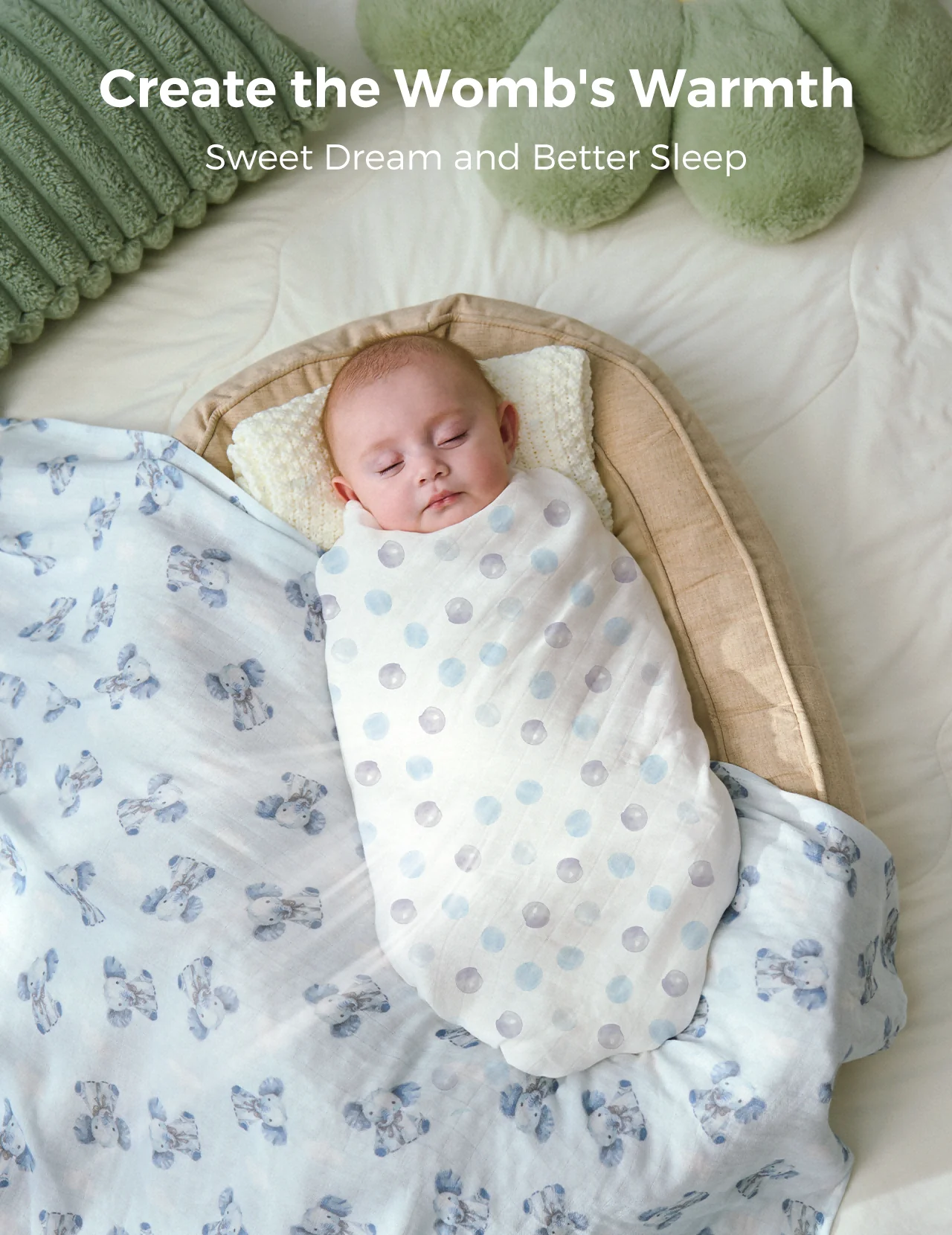 Momcozy Best Wishes Softness Swaddle Blankets - Innocence - Image 5