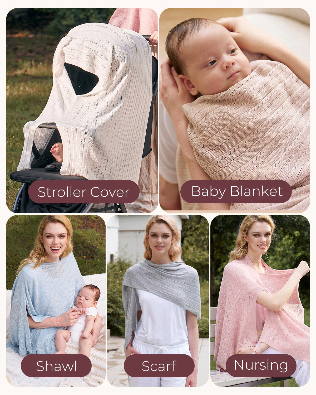 Tencel™ Lyocell Fabric Ultra-Light Nursing Cover - Image 34