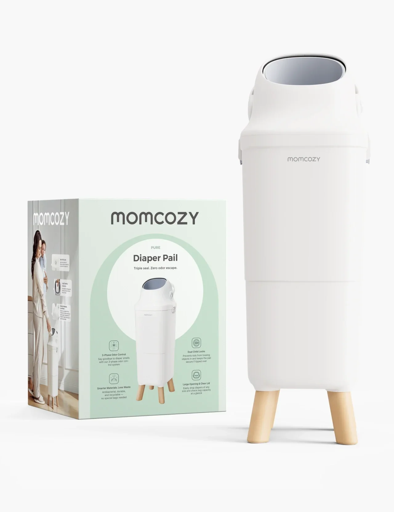 Momcozy Triple-Seal Nappy Bin - Image 11