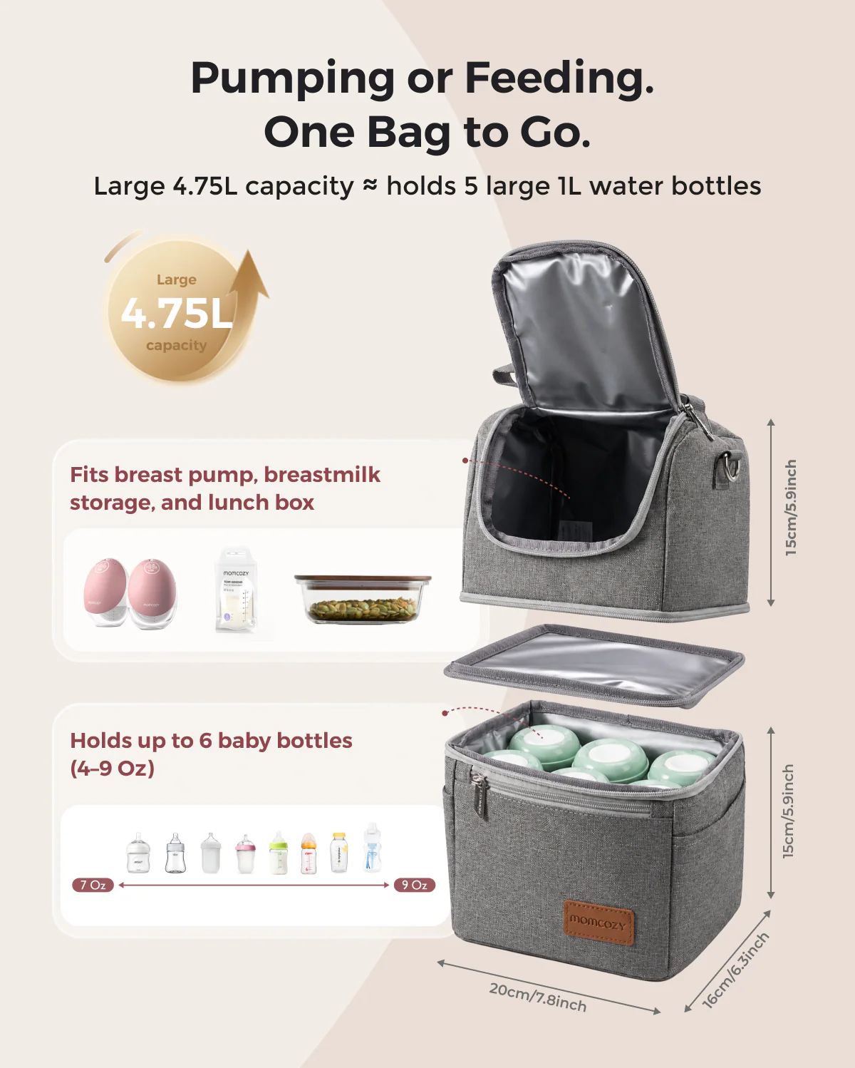 On-the-Go Bundle:Bottle Warmer and Bottle Cooler and Breastmilk Cooler Bag - Image 15