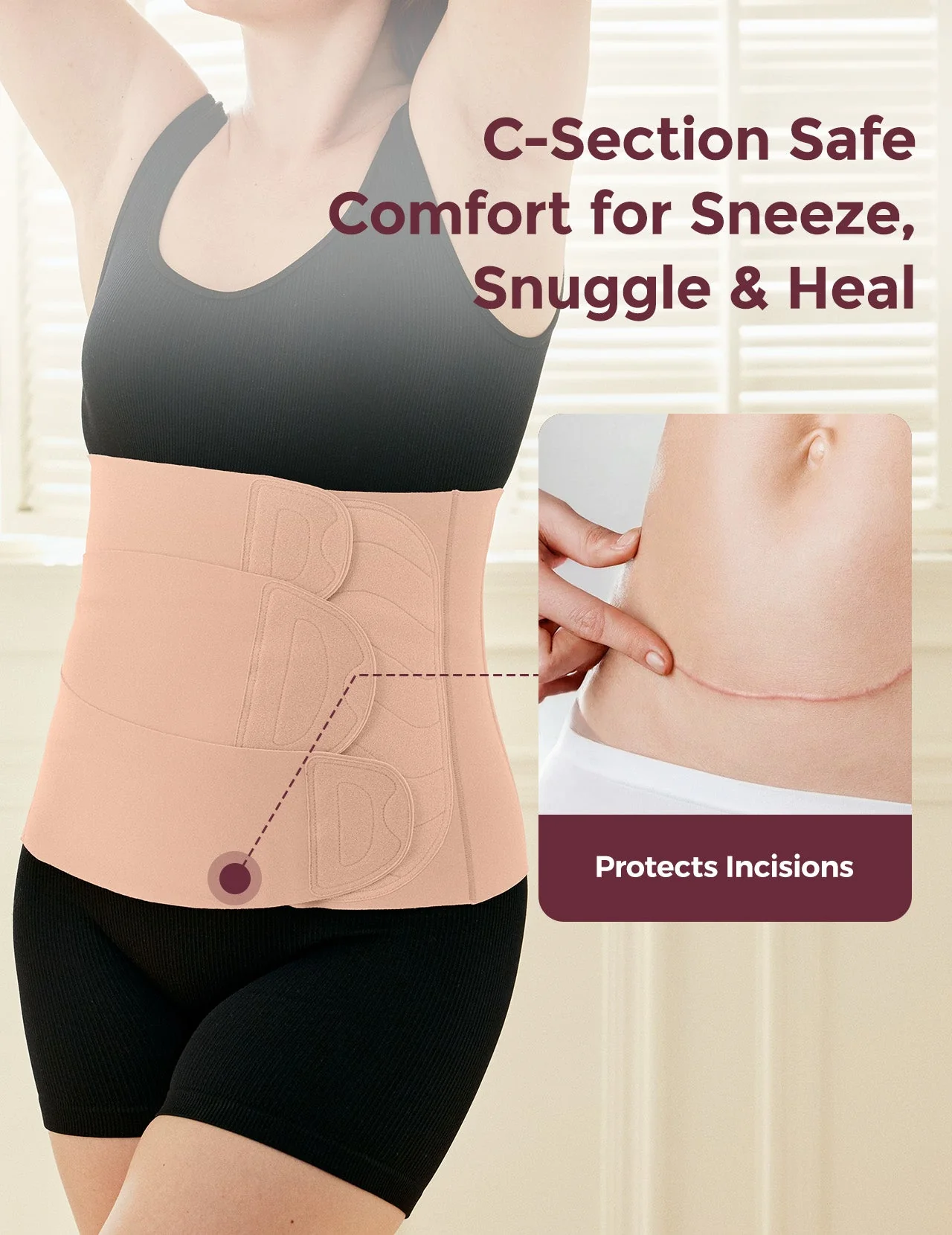 Postpartum Essential Kit:Postpartum Belly Wrap + Nursing bra - Image 10