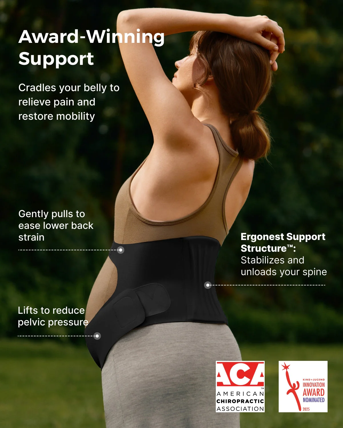 Pregnancy Comfort Bundle: Ergonest Belly Band and Ultra Soft Seamless Nursing Bra YN21 - Image 16
