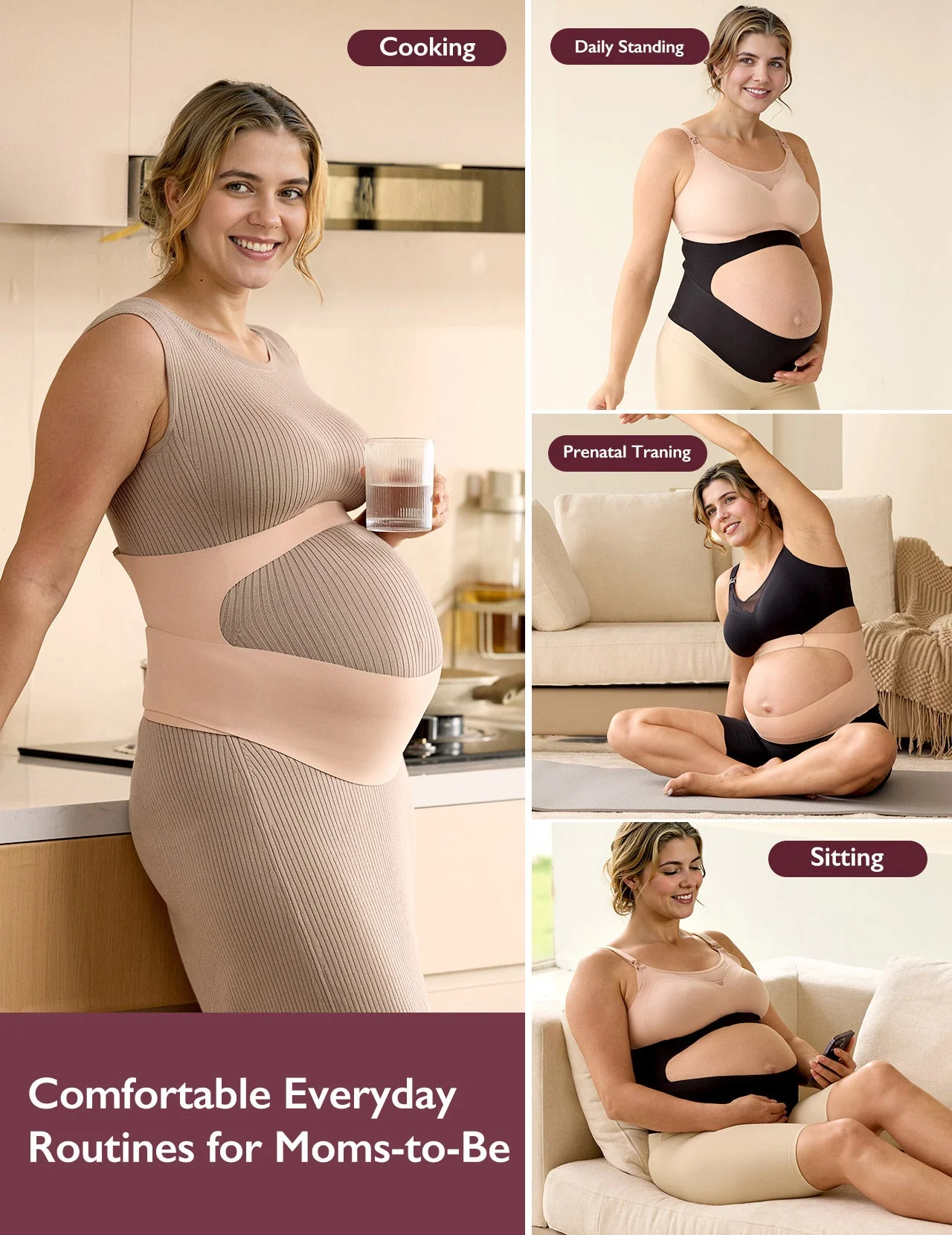 Comfort Bundle: PureHug Baby Carrier Khaki Color and Ergonest Belly Band - Image 14