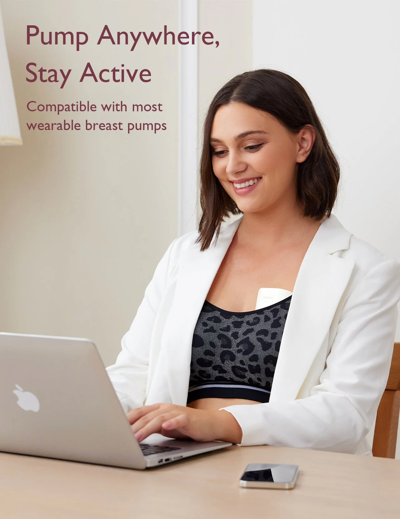 Ultra Soft Seamless Nursing Bra YN21 & DEX - 4-in-1 Hands Free Seamless Stretch Fabric Pumping Bra Bundle - Image 13