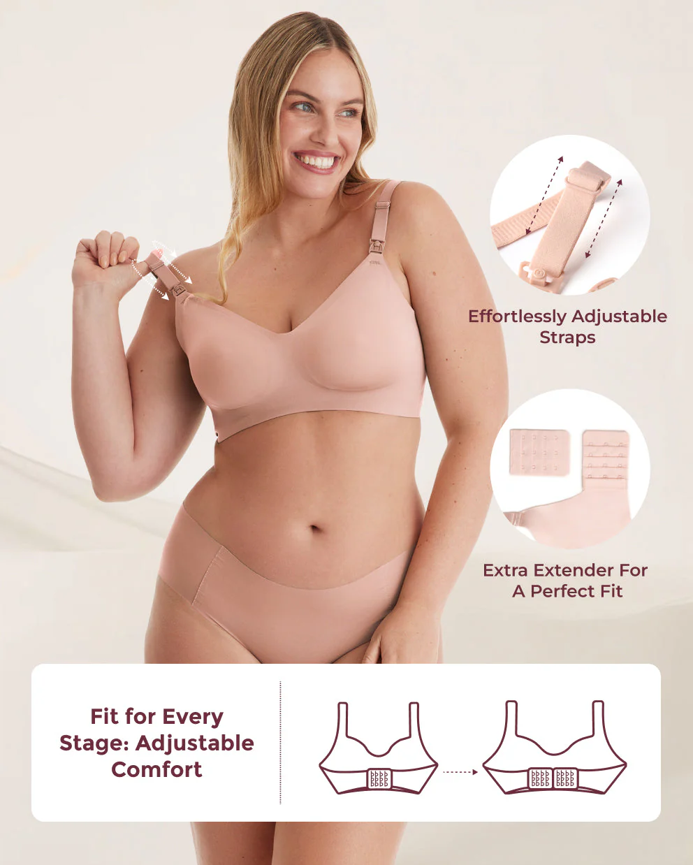 Postpartum Essential Kit:Postpartum Belly Wrap + Nursing bra - Image 4