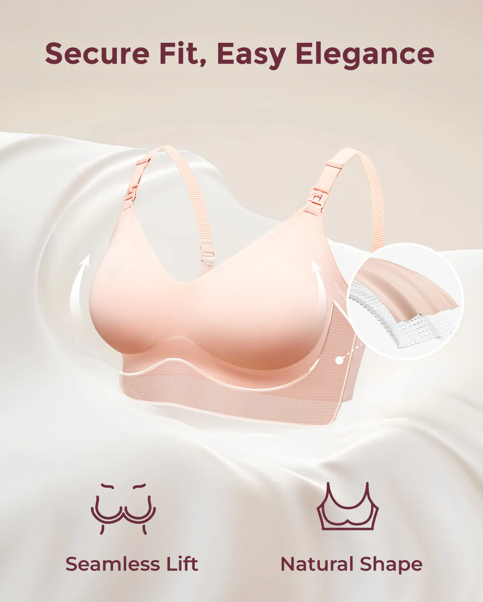 Postpartum Essential Kit:Postpartum Belly Wrap + Nursing bra - Image 5